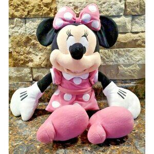 Minnie Mouse With Pink Pokie Dotted Dress